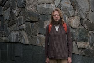 Andrey Perevozchikov stands outside Udmurtia’s State Council building. September 2019