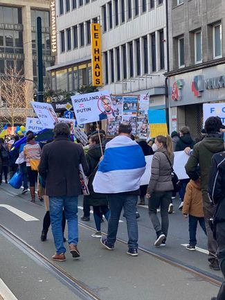 An anti-war rally in Düsseldorf. March 7, 2022