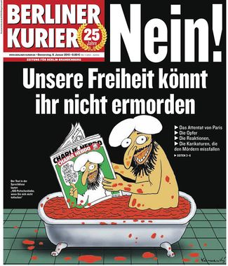 Первая полоса Berliner Kurier (Германия)