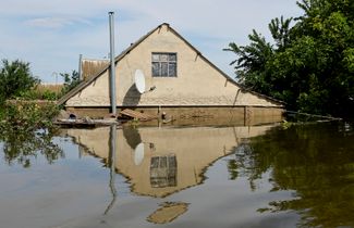 Крыша одного из домов в Корсунке