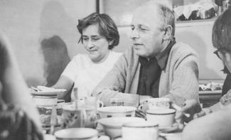 Andrei Sakharov and Elena Bonner with friends in Leningrad in 1971. Sakharov and Bonner married in 1972, three years after his first wife, Klavdia Vikhireva, died of cancer. 