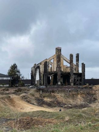 Yevgeniya’s house after Russian troops retreated