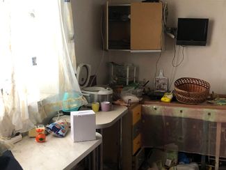 The Rudenko family’s kitchen in Bohdanivka. April 11, 2022