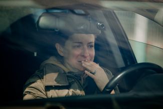 A Ukrainian refugee crosses the border with Romania at the Solotvyno-Sighetul Marmației checkpoint. As with Poland, Moldova, Hungary and Slovakia, Romania has opened its borders to Ukrainian refugees, and is providing housing, food, and legal assistance. February 25, 2022.