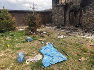 The Zdorovets family’s home in Bohdanivka. April 11, 2022