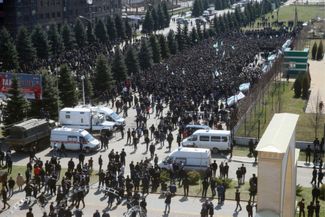 The March 26, 2019 protest in Magas against Ingushetia’s proposed referendum law.