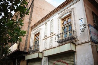 A well-preserved old Uyghur building in the historic city center