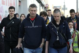 Former Yekaterinburg mayor Evgeny Royzman joined the rally