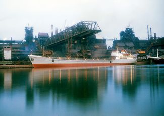 The Azovstal metallurgical plant in Mariupol. September 2005