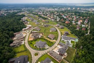 A community in the prestigious “Rublyovka” residential area outside Moscow