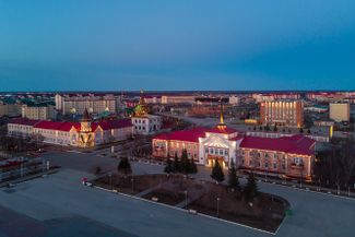 The NAO’s administrative building — the only wooden regional administrative headquarters in all of Russia