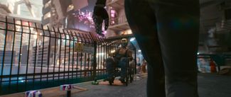 Этот кадр сделан в фоторежиме Cyberpunk 2077 (он скрывает интерфейс игры и позволяет перемещать камеру)