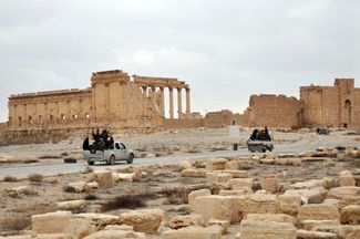 The Syrian army in Palmyra after it was recaptured. March 2016.