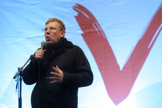 Alexey Kudrin at a rally on Sakharov Street. December 24, 2011