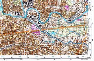 Фрагмент карты западного Берлина масштабом 1:25000. Издание 1983 года