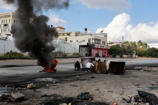 Столкновения палестинцев и израильских спецслужб возле города Рамалла на Западном берегу. 20 октября