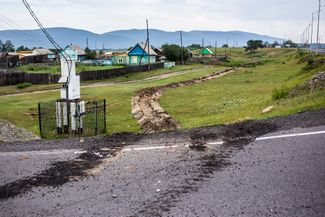 The trench dug around Shuluta as a coronavirus prevention measure