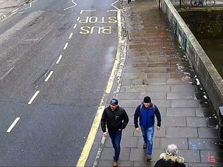 “Ruslan Boshirov” and “Alexander Petrov” in Salisbury, shortly before Sergey Skripal was poisoned, March 3, 2018