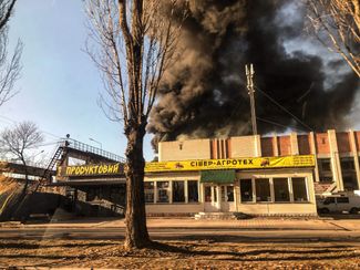 The aftermath of shelling in Chernihiv