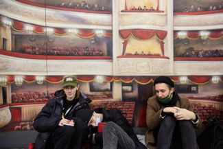 A bomb shelter in the Kyiv subway. February 25, 2022.