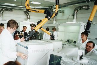 A chemical weapons destruction plant in the village of Gorny, Saratovskaya Oblast. Mikhail Gorbachev lobbied for the construction of the plant. November 29, 2002