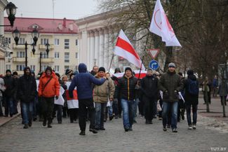 В других городах на акции вышли порядка 100-200 человек. Гродно