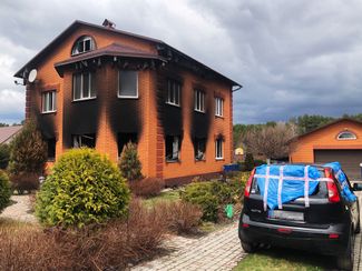 Oleg’s home on Zalesskaya Street in Bohdanivka. April 11, 2022