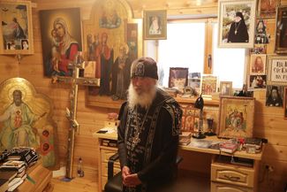 Schema-Hegumen Sergii in his cell at the Sredneuralsk Women’s Monastery. June 17, 2020