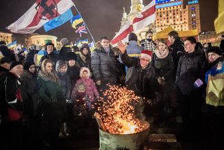 Protestors on the Maidan. November 28, 2013