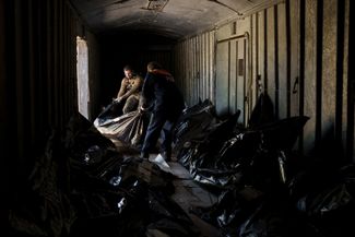 The bodies of Russian soldiers who died in Ukraine. Kharkiv, May 5, 2022